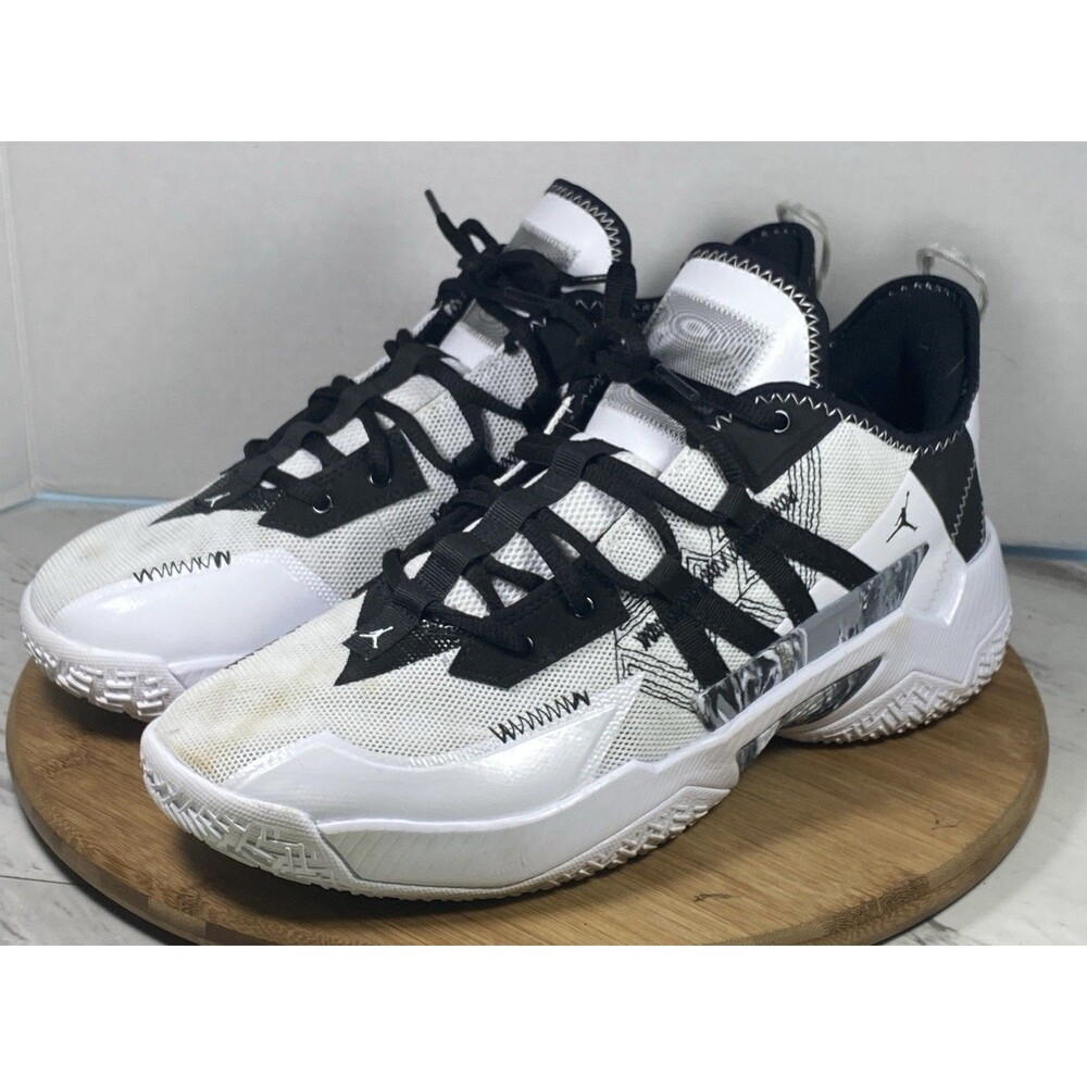 NIKE JORDAN ONE TAKE II BASKETBALL WHITE/BLACK-WOLF GREY MEN'S 11 [CW2457-100]